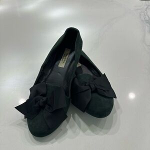 Simply Vera Vera Wang Black Flats with Bow Detail